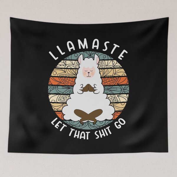 Item preview, Lamaste Lama Alpaca Yoga - Funny Meditation designed and sold by Lenny Stahl.