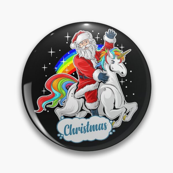 Item preview, Christmas Cute Santa Claus Rides Cute Unicorn designed and sold by TinoThreads.