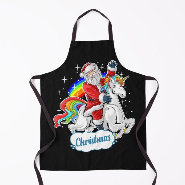 Item preview, Christmas Cute Santa Claus Rides Cute Unicorn designed and sold by TinoThreads.