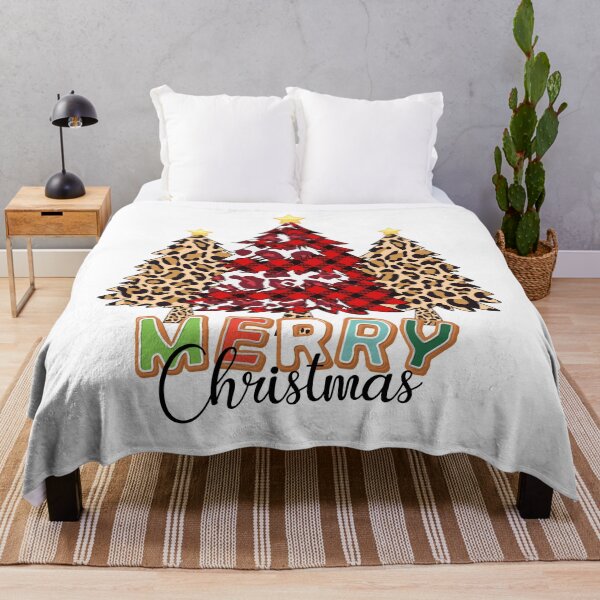 Item preview, Merry Christmas Tree Checkered Leopard v.2 designed and sold by REApparelCo.
