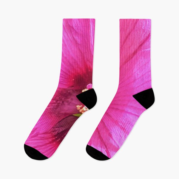 Item preview, Deep Pink and Crimson Hibiscus Flower Macro designed and sold by myrubiogarden.