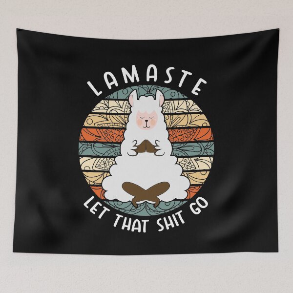 Item preview, Lamaste Llama Alpaca Yoga - Funny Meditation designed and sold by Lenny Stahl.