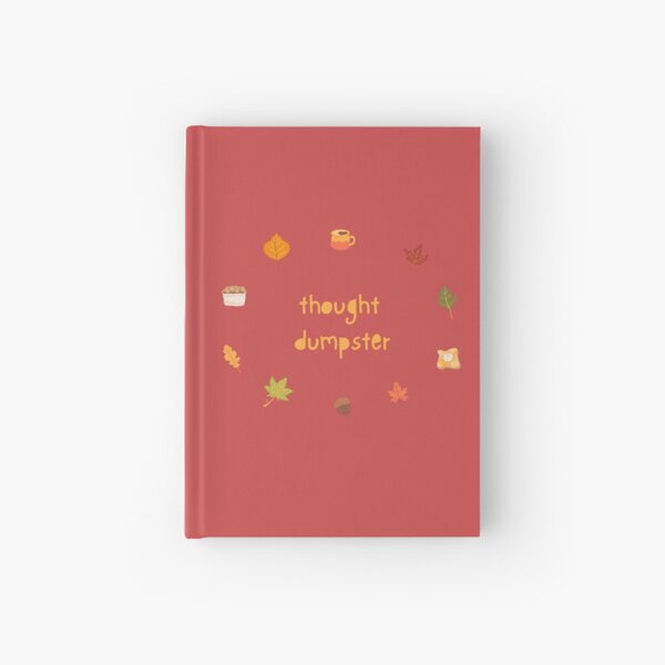 Fall Autumn Vibe Journal Design with leaves coffee muffin toast Hardcover Journal