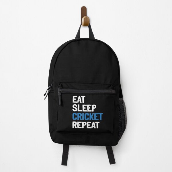 Item preview, Eat Sleep Cricket Repeat White Sports Hobby designed and sold by Sour Soul.