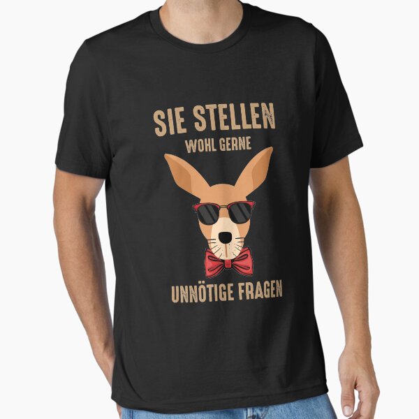 Artikel-Vorschau von Känguru Spruch Sie stellen gerne unnötige Fragen Lustiges, designt und verkauft von Lenny Stahl.