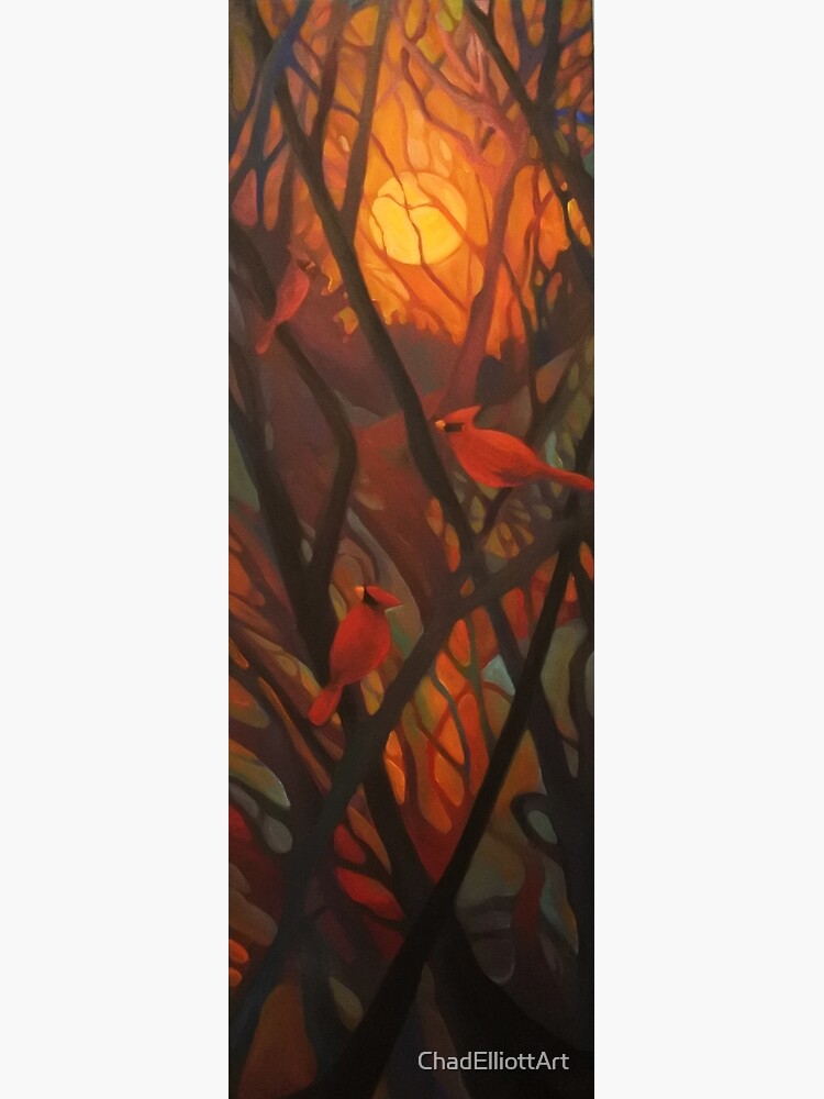 Thumbnail 3 of 3, Canvas Print, Three Cardinal Sun designed and sold by ChadElliottArt.