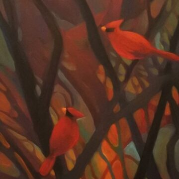 Artwork thumbnail, Three Cardinal Sun by Elliott Art Studio