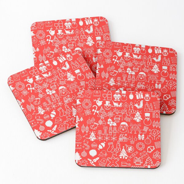 Item preview, Fun Christmas doodle Red White collection by Studio M & Co designed and sold by Studio M & Co..