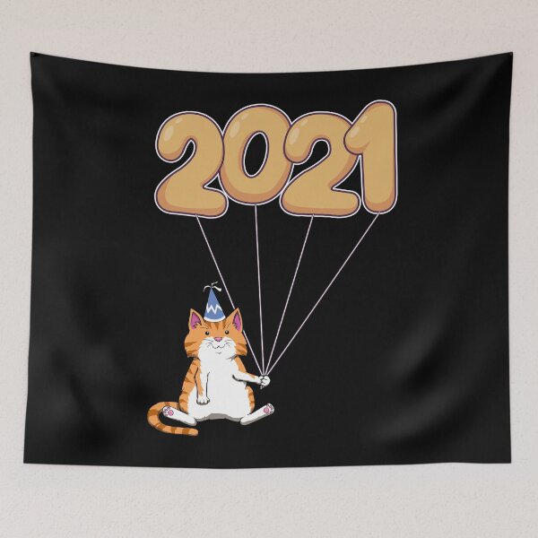 Item preview, Happy New Year 2021 Cat Kitten New Year Eve designed and sold by MGO-Design.