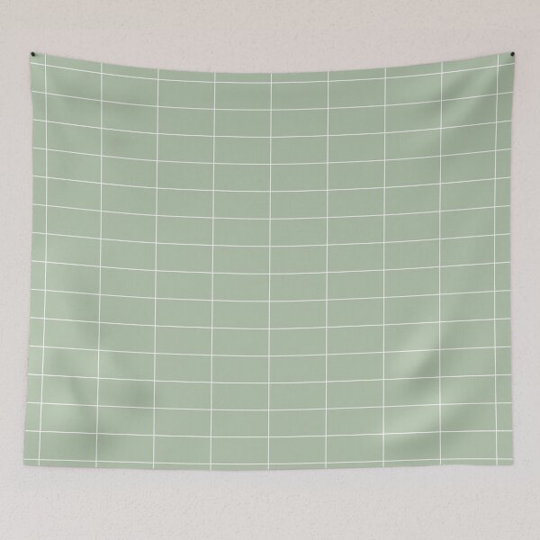 Item preview, Long Grid Horitzontal Green designed and sold by Miss Striped.