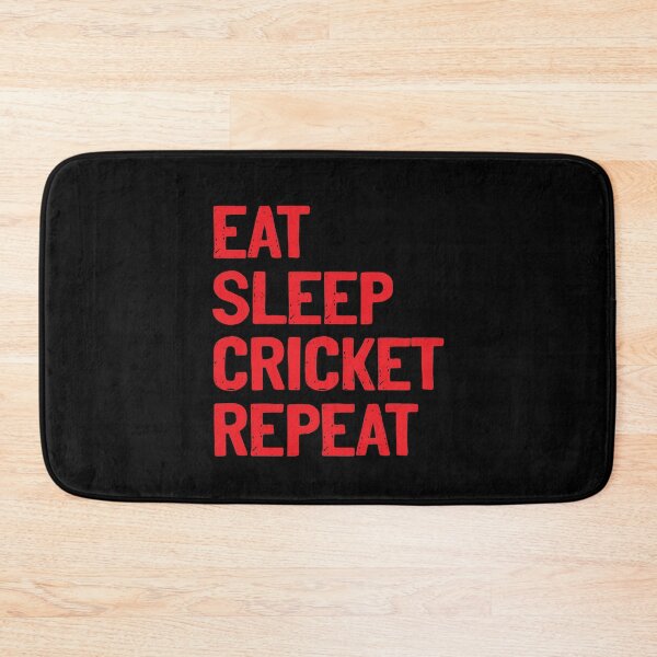 Item preview, Eat Sleep Cricket Repeat Red Sports Hobby designed and sold by Sour Soul.