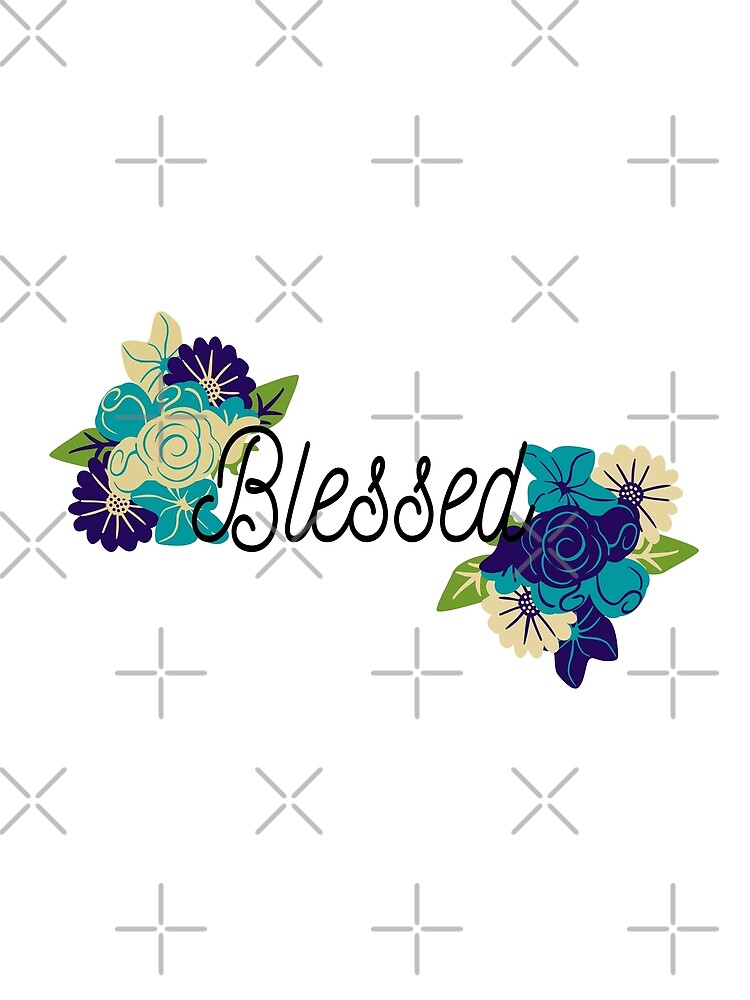 Disover blessed and bouquet of flowers design Premium Matte Vertical Poster