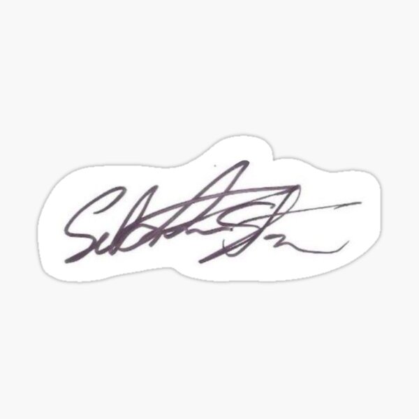 Sebastian Stan Signature Sticker