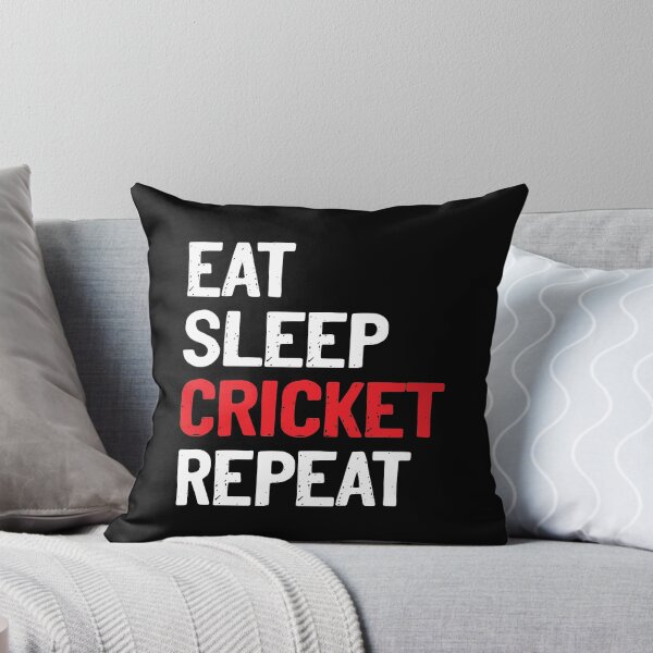 Item preview, Eat Sleep Cricket Repeat Sports Fan designed and sold by Sour Soul.