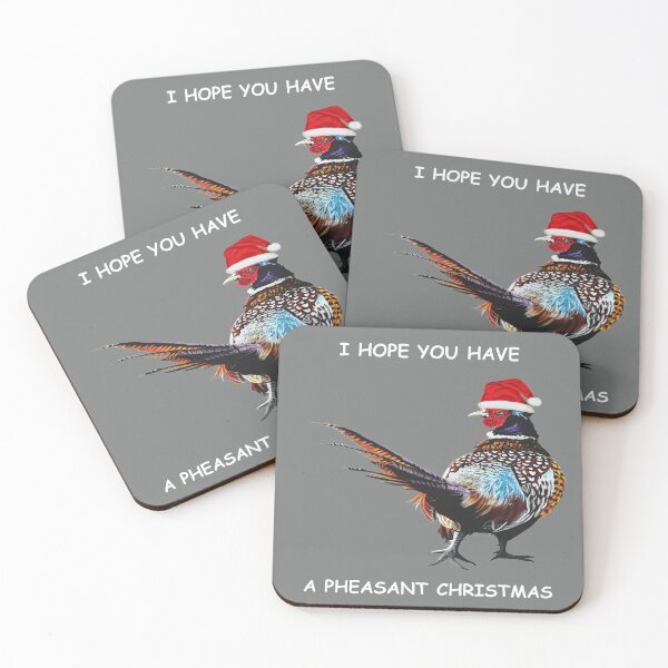 Item preview, I HOPE YOU HAVE A PHEASANT CHRISTMAS - PLEASANT CHRISTMAS PHEASANT designed and sold by IslesArt.