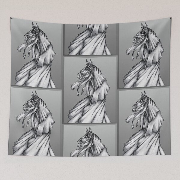 Item preview, Mari Lwyd - Monochrome designed and sold by Fox Graves.