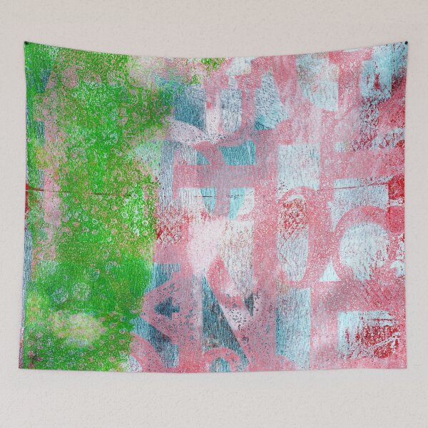 Item preview, "Alphabetical" Gel Print Painting designed and sold by peonypours.