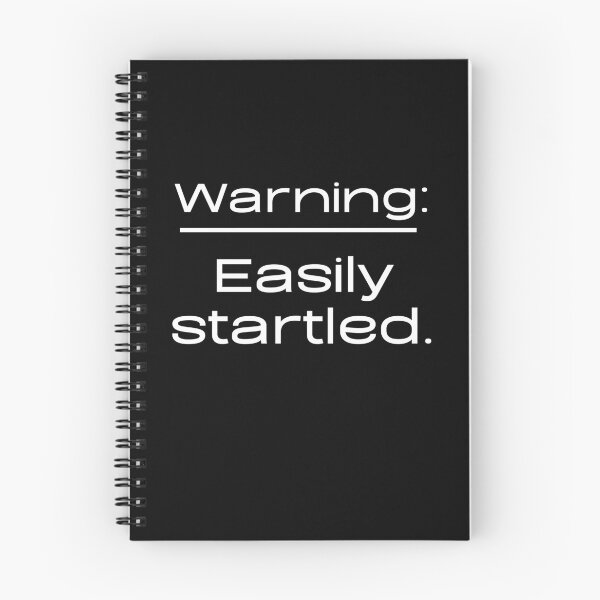 Item preview, Warning: Easily Startled, Funny Scaredy Cat designed and sold by WhimsicaliTee.
