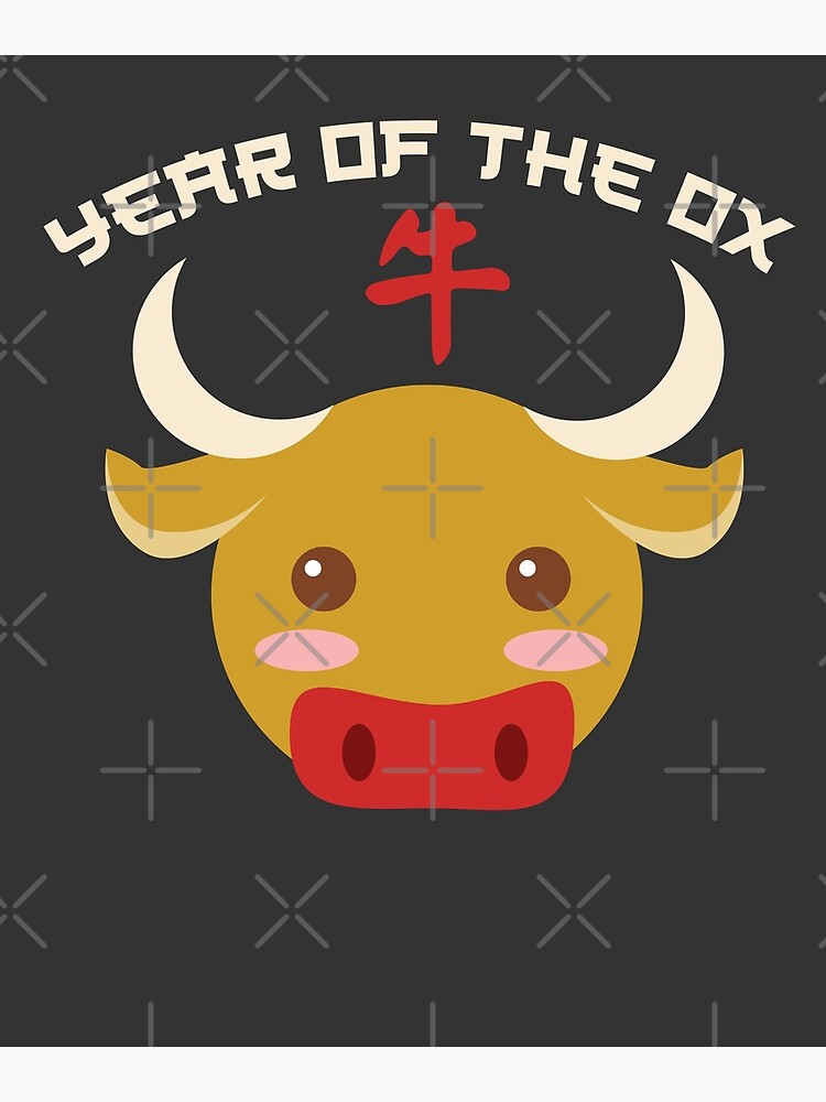 2021 Chinese New Year of the Ox Happy CNY Lunar Chinese Zodiac Xin Nian ...