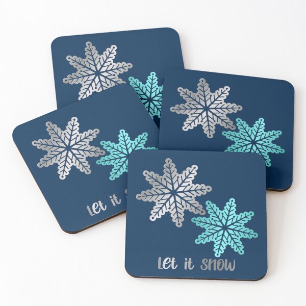 Item preview, Shiny Aqua/Silver Snowflake: Let It Snow designed and sold by PawsitiveMum.