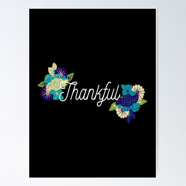 Item preview, thankful and bouquet of flowers design designed and sold by kmario.
