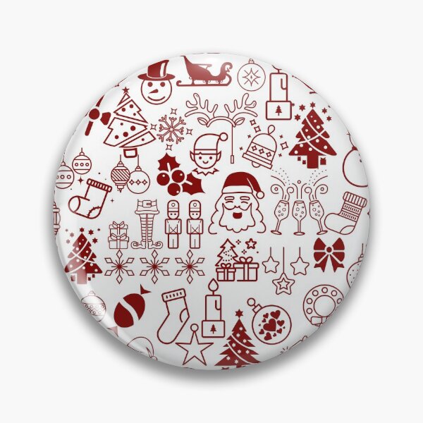 Item preview, Fun Christmas doodle White Red collection by Studio M & Co designed and sold by Studio M & Co..