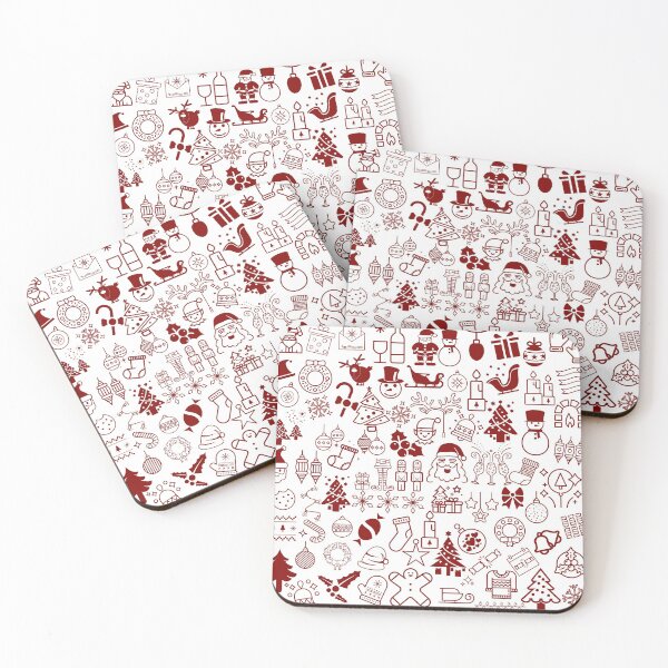 Item preview, Fun Christmas doodle White Red collection by Studio M & Co designed and sold by Studio M & Co..