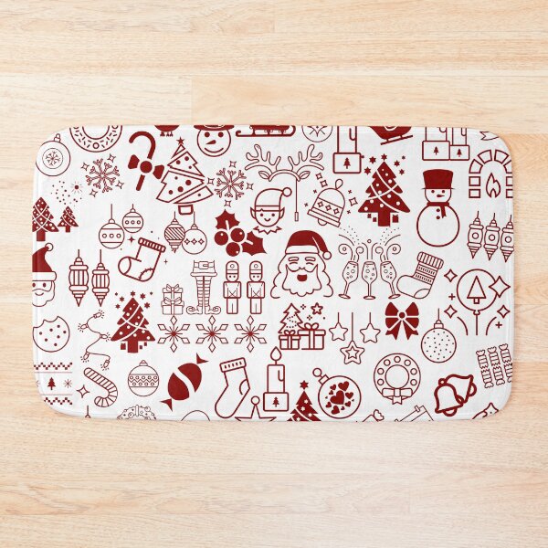 Item preview, Fun Christmas doodle White Red collection by Studio M & Co designed and sold by Studio M & Co..