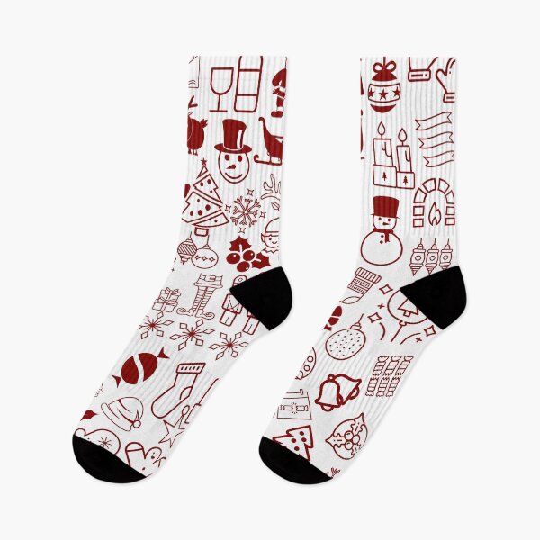 Item preview, Fun Christmas doodle White Red collection by Studio M & Co designed and sold by Studio M & Co..