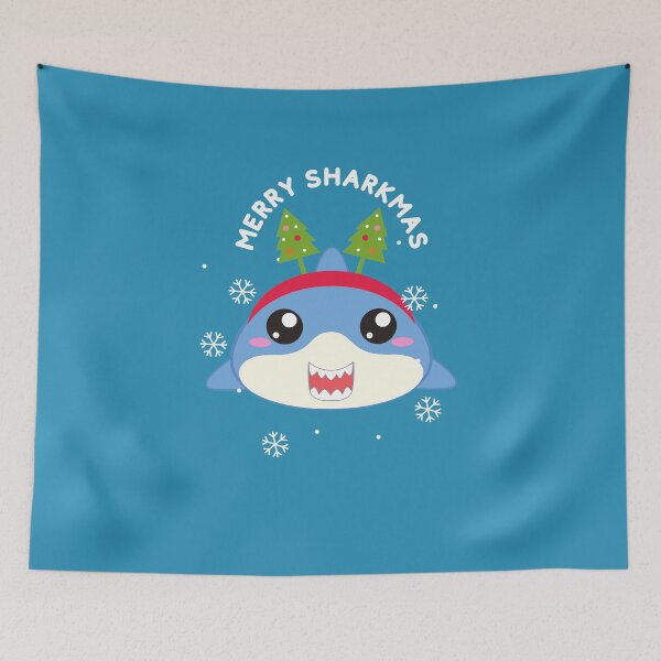 Item preview, Merry Sharkmas Santa Tree Gift Sharks Lover Ugly Christmas designed and sold by trendo.