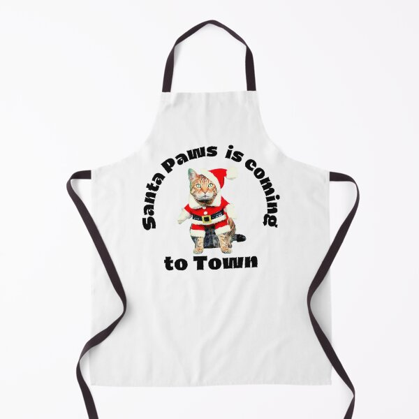 Item preview, Santa Paws is Coming to Town - Funny Cat Christmas Design - Festive Holiday designed and sold by Seaglassgirl.