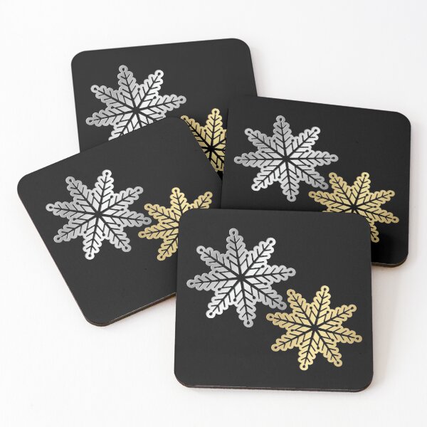 Item preview, Shiny Gold/Silver Snowflake Pattern designed and sold by PawsitiveMum.