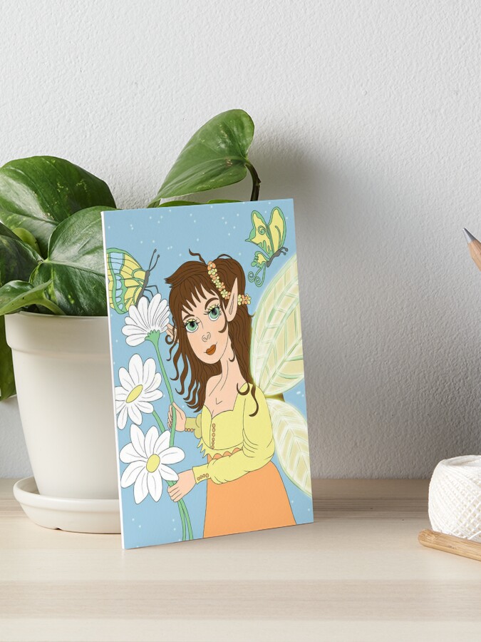 Fairy With Butterflies  Art Board Print for Sale by drawwithren