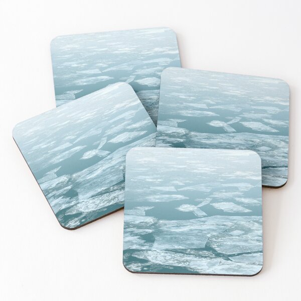 Item preview, Large ice pieces floating in ocean water designed and sold by acrazyshaman.