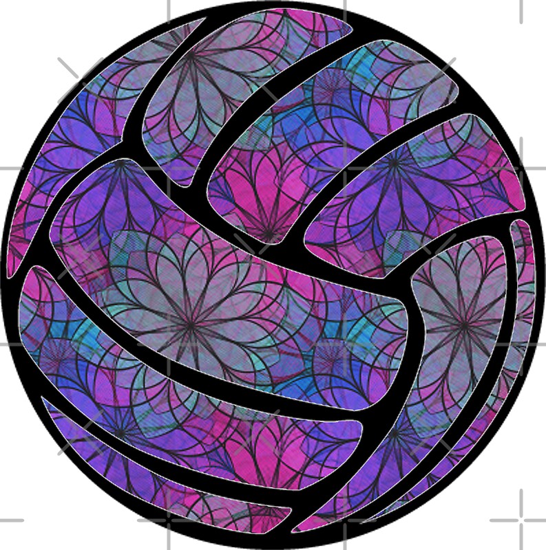 purple-flower-volleyball-stickers-by-allisondawn15-redbubble