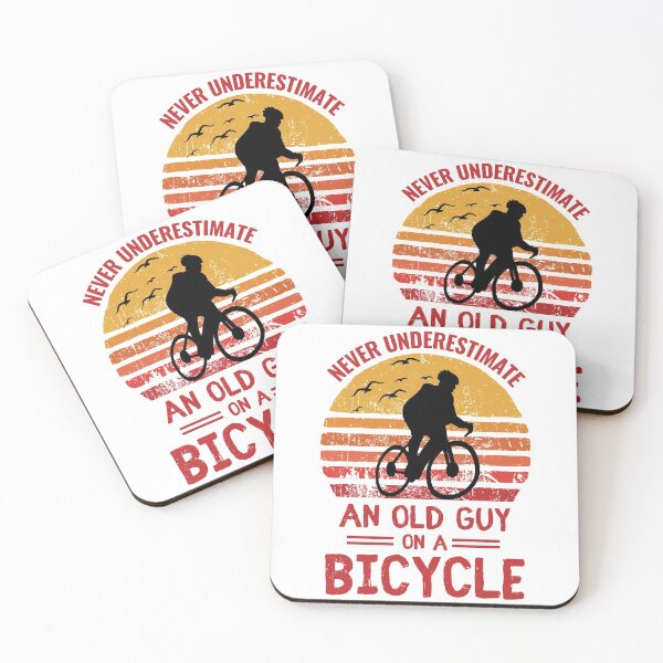 Item preview, Never underestimate an old guy on a bicycle funny biker quotes designed and sold by OneTimeEngineer.