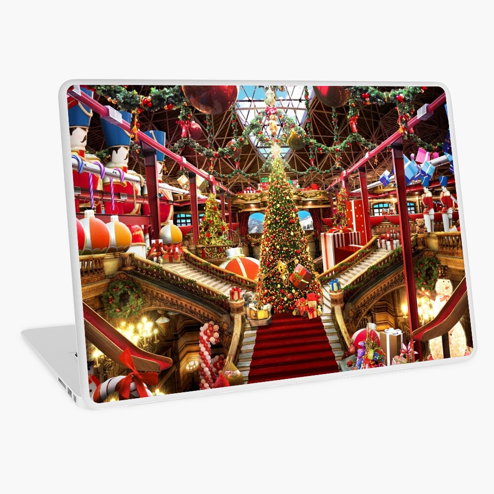 Santas Workshop - Christmas Holiday Art Laptop Skin