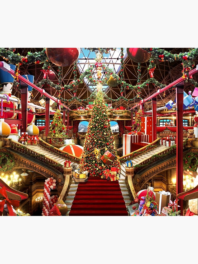 Santas Workshop - Christmas Holiday Art by EPMattson