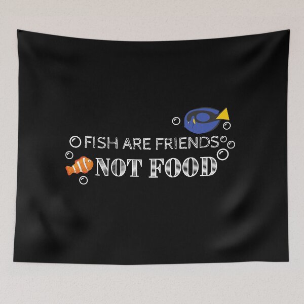Item preview, Vegan Fish are friends not food quote - Veganuary designed and sold by Pandoras-Boxx.