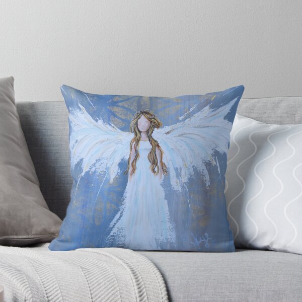 Rustic Angels by Skye Throw Pillow
