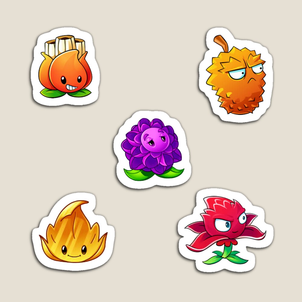 Plants Versus Zombies 2 Neon Mixtape Tour Plants Stickers Sticker for Sale  by Xavier Vandenberg