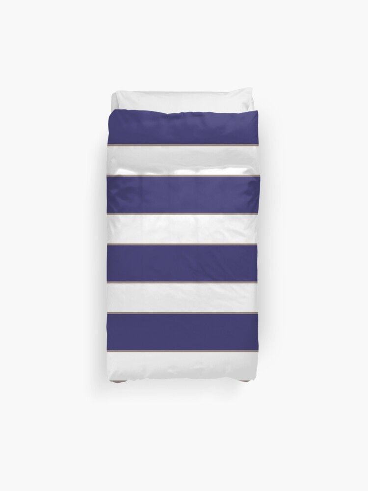 Navy Blue And White Stripes Duvet Cover By Lindseyideishi