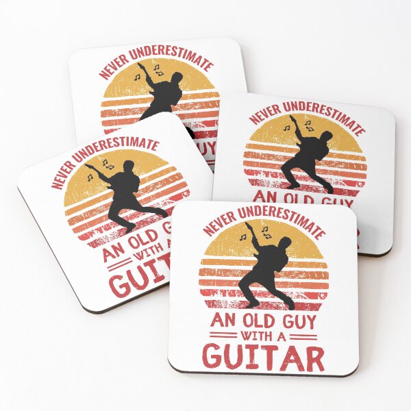 Item preview, Never underestimate an old guy with a guitar funny guitarist quotes designed and sold by OneTimeEngineer.