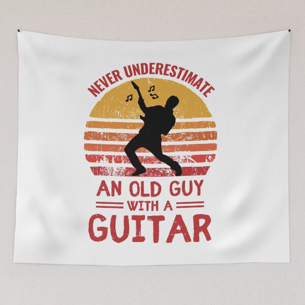 Item preview, Never underestimate an old guy with a guitar funny guitarist quotes designed and sold by OneTimeEngineer.