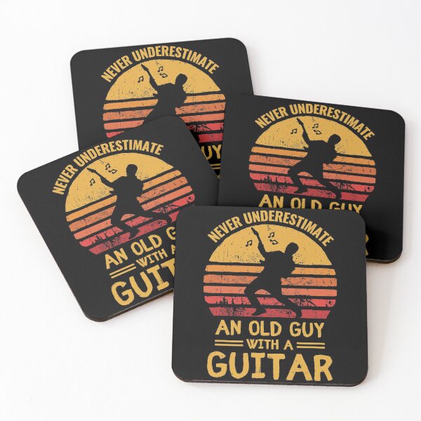 Item preview, Never underestimate an old guy with a guitar funny guitarist quotes designed and sold by OneTimeEngineer.