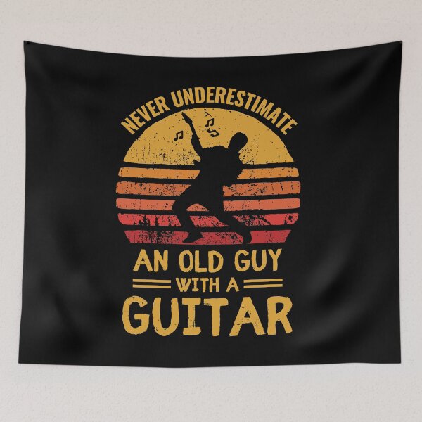 Item preview, Never underestimate an old guy with a guitar funny guitarist quotes designed and sold by OneTimeEngineer.