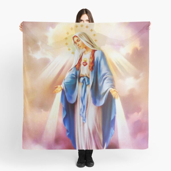 Virgin Mary colorful Painting Scarf