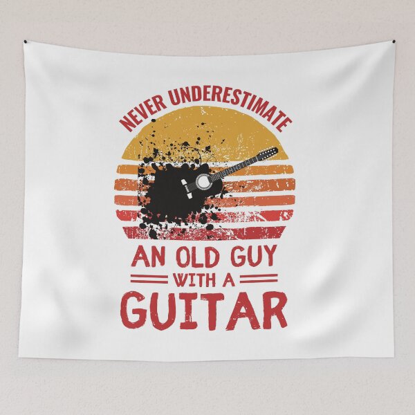 Item preview, Never underestimate an old guy with a guitar funny guitarist quotes designed and sold by OneTimeEngineer.