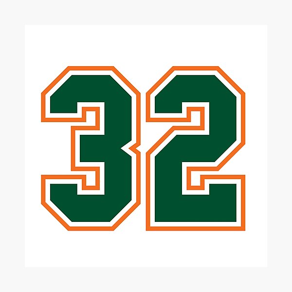 Item preview, 32 Jersey Number Number thirty-two Straight From Miami designed and sold by Urosek.