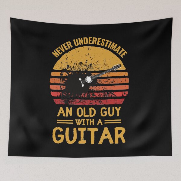 Item preview, Never underestimate an old guy with a guitar funny guitarist quotes designed and sold by OneTimeEngineer.